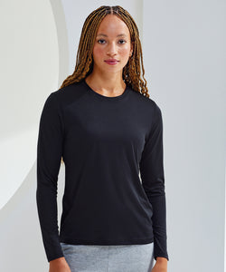 Womens TriDri® long sleeve performance t-shirt | black
