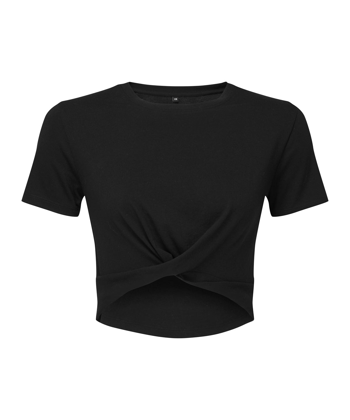 Womens TriDri® twist crop top | Black