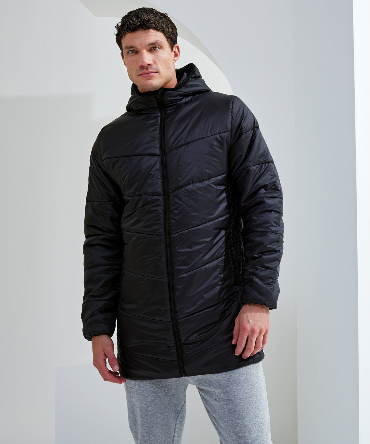 Mens TriDri® microlight longline jacket | black