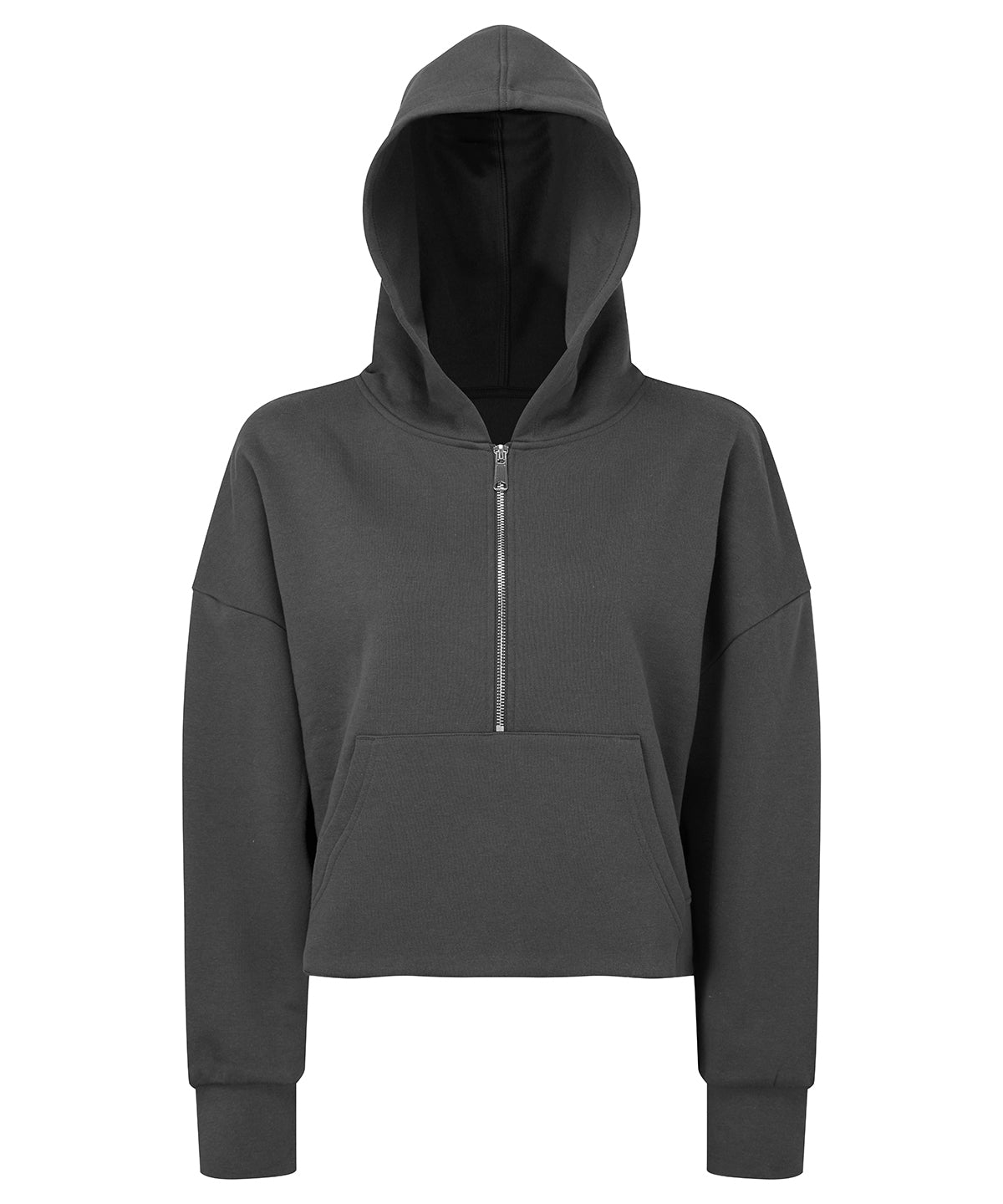 Womens TriDri® 1/2 zip hoodie | charcoal