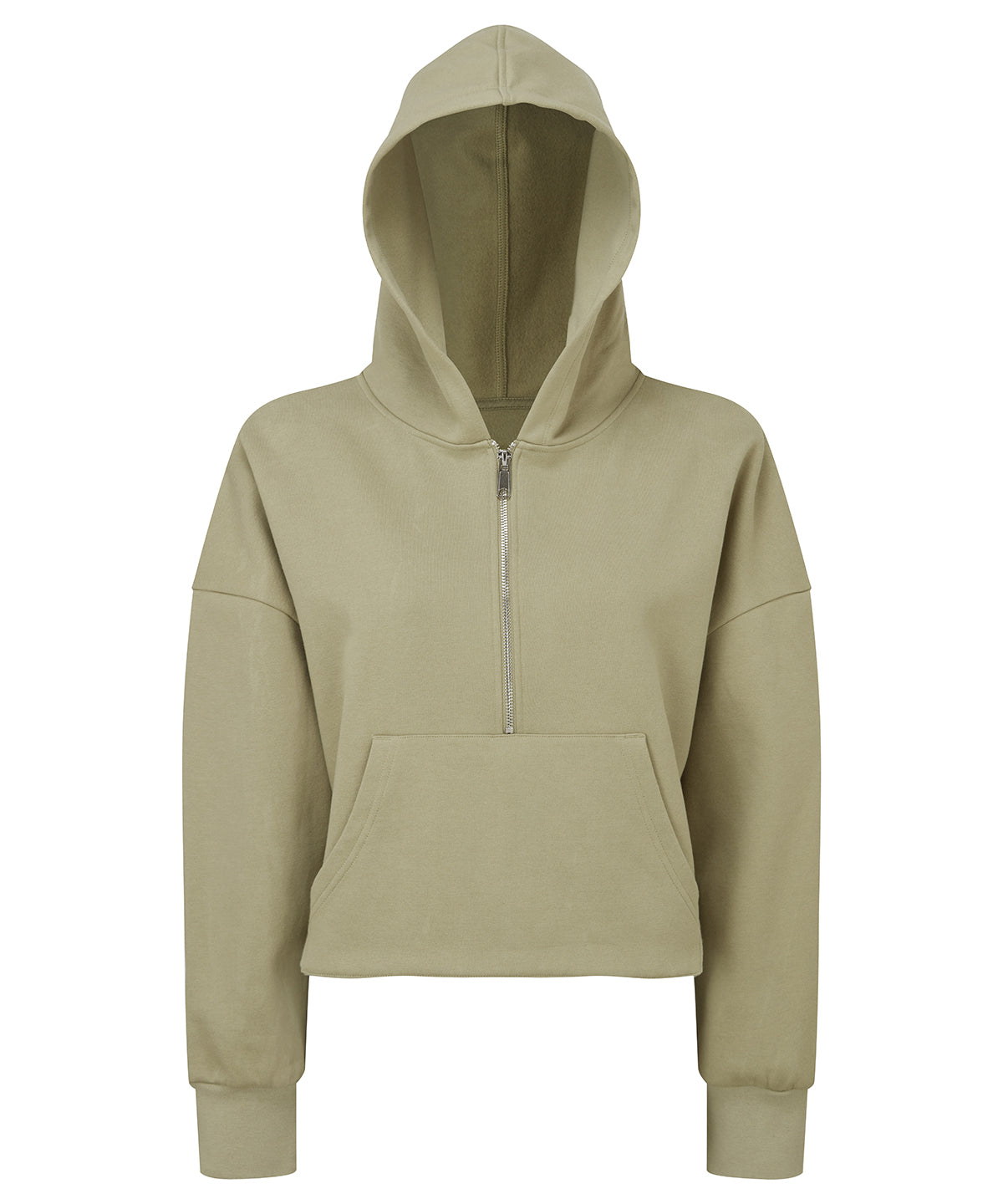 Womens TriDri® 1/2 zip hoodie | sage green