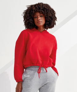 Womens TriDri® cropped oversize hoodie | black