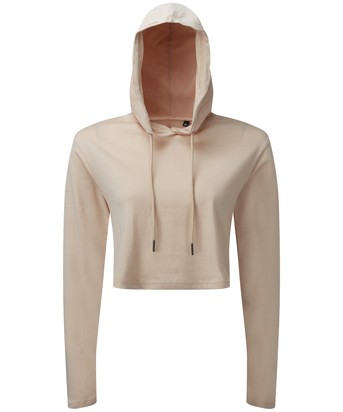 Womens TriDri® cropped hooded long sleeve t-shirt | nude