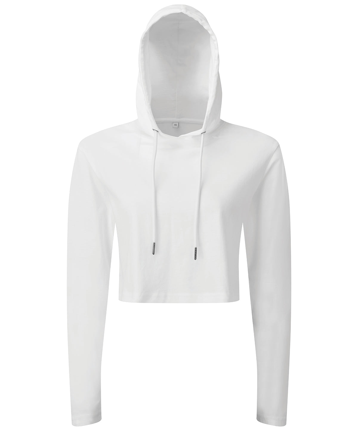 Womens TriDri® cropped hooded long sleeve t-shirt | white