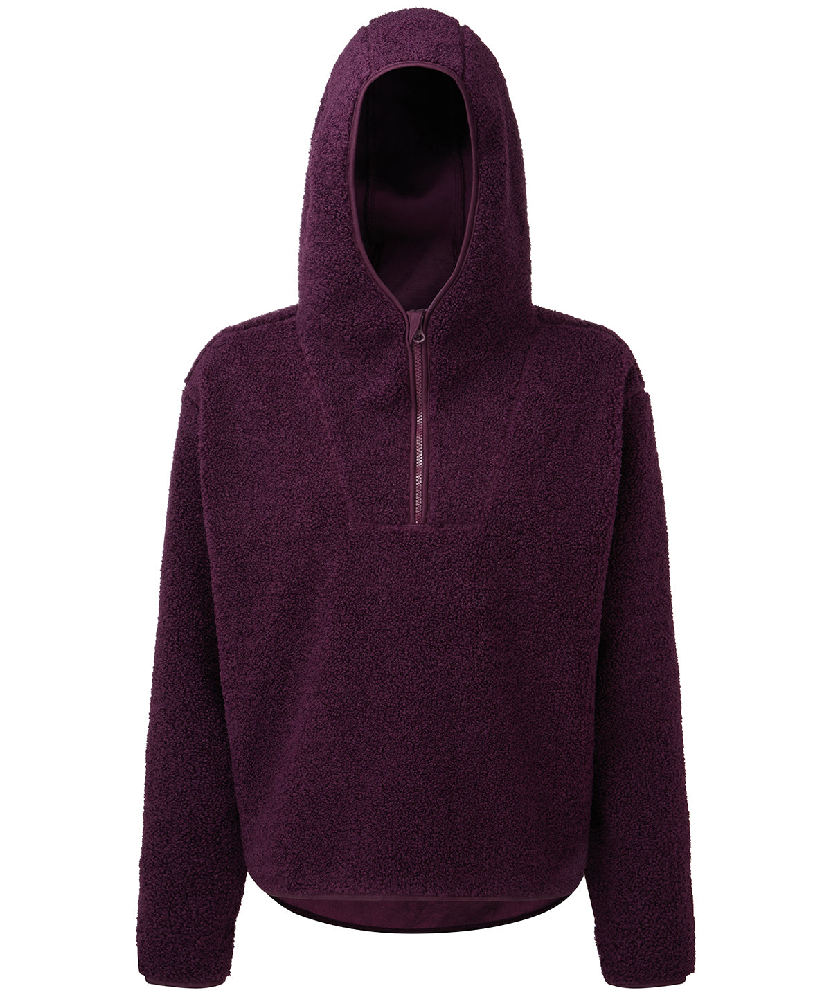 Womens TriDri® sherpa -zip hoodie | mulberry