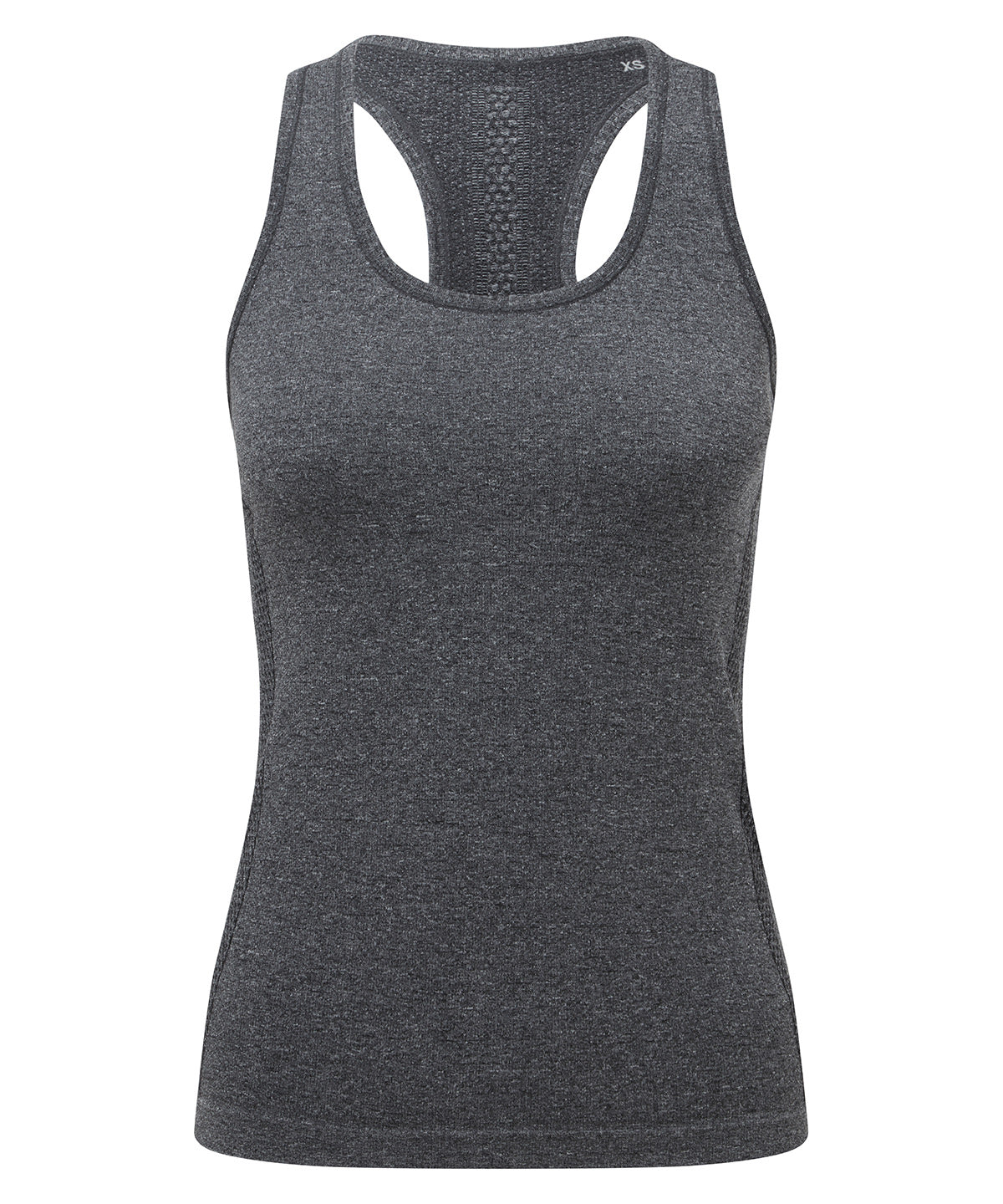 Womens TriDri® seamless 3D fit multi-sport sculpt vest | black melange