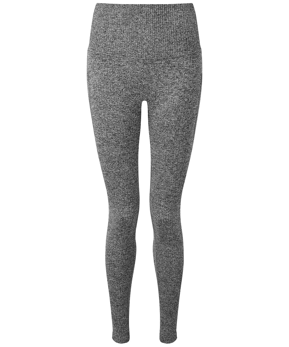 Womens TriDri® ribbed seamless 3D fit multi-sport leggings | black melange