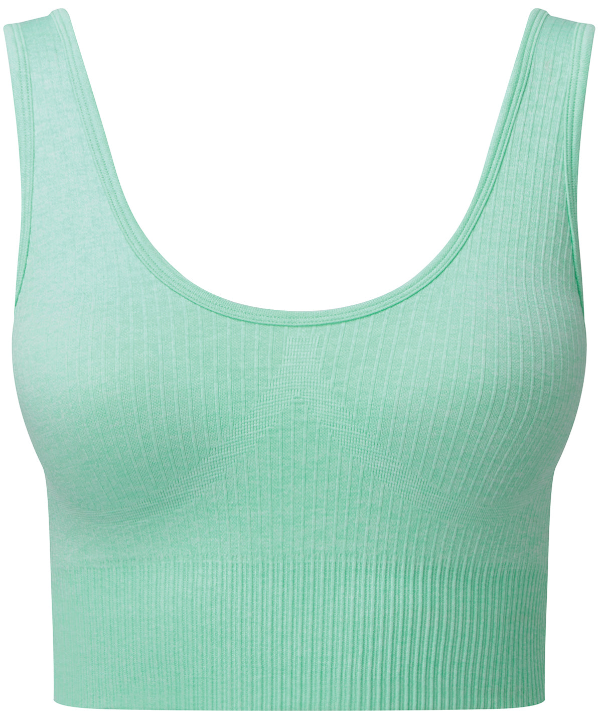 Womens TriDri® ribbed seamless 3D fit multi-sport bra | peppermint melange