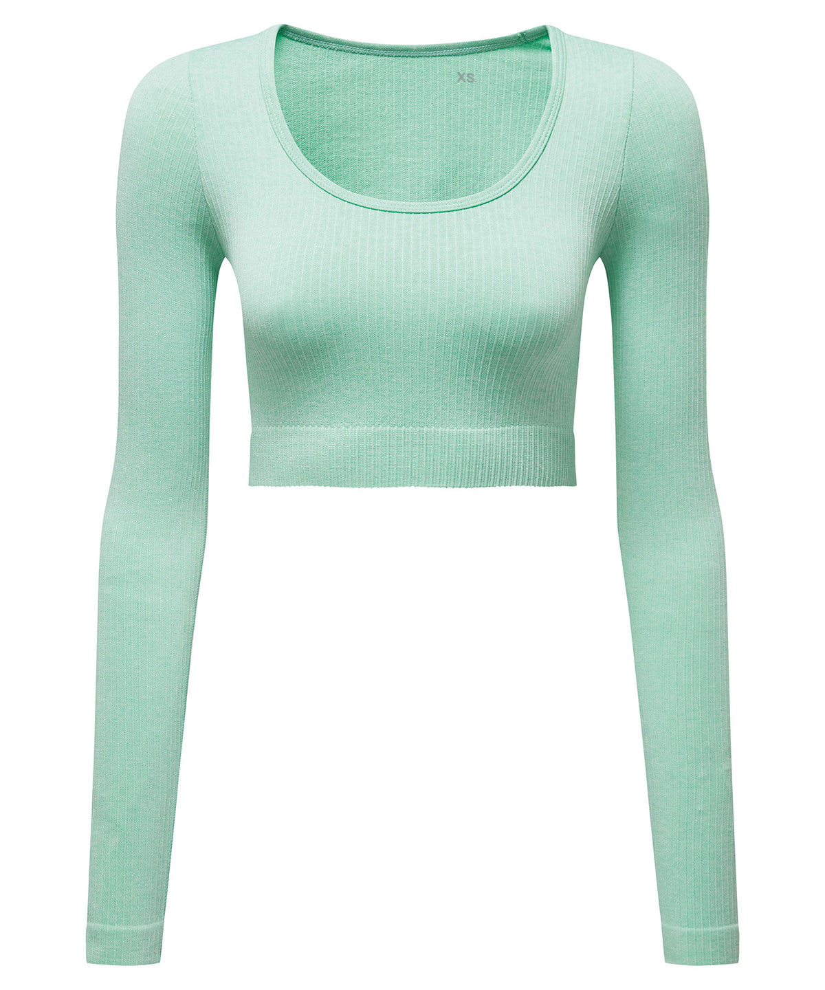 Womens TriDri® ribbed seamless 3D Fit crop top | peppermint melange