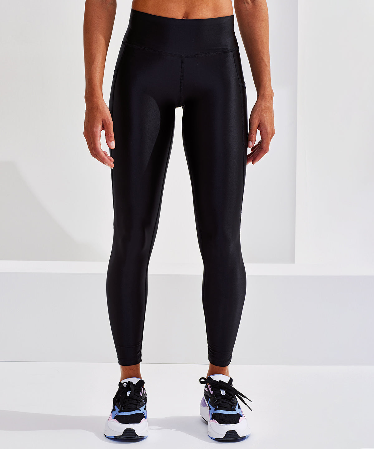 Womens TriDri® high-shine leggings | black