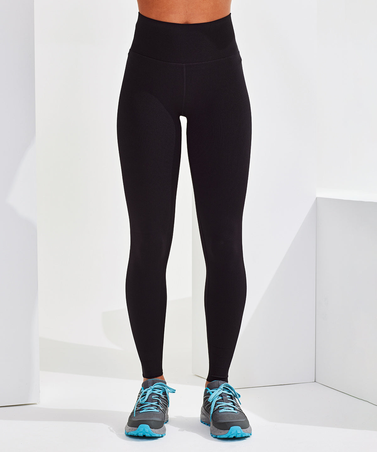 Womens TriDri® custom length seamless leggings | black
