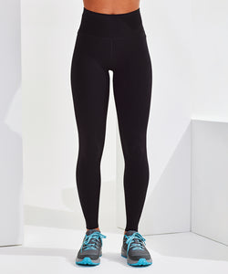 Womens TriDri® custom length seamless leggings | black