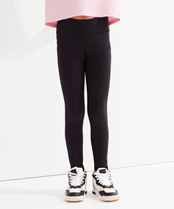 Kids TriDri® recycled performance leggings | black