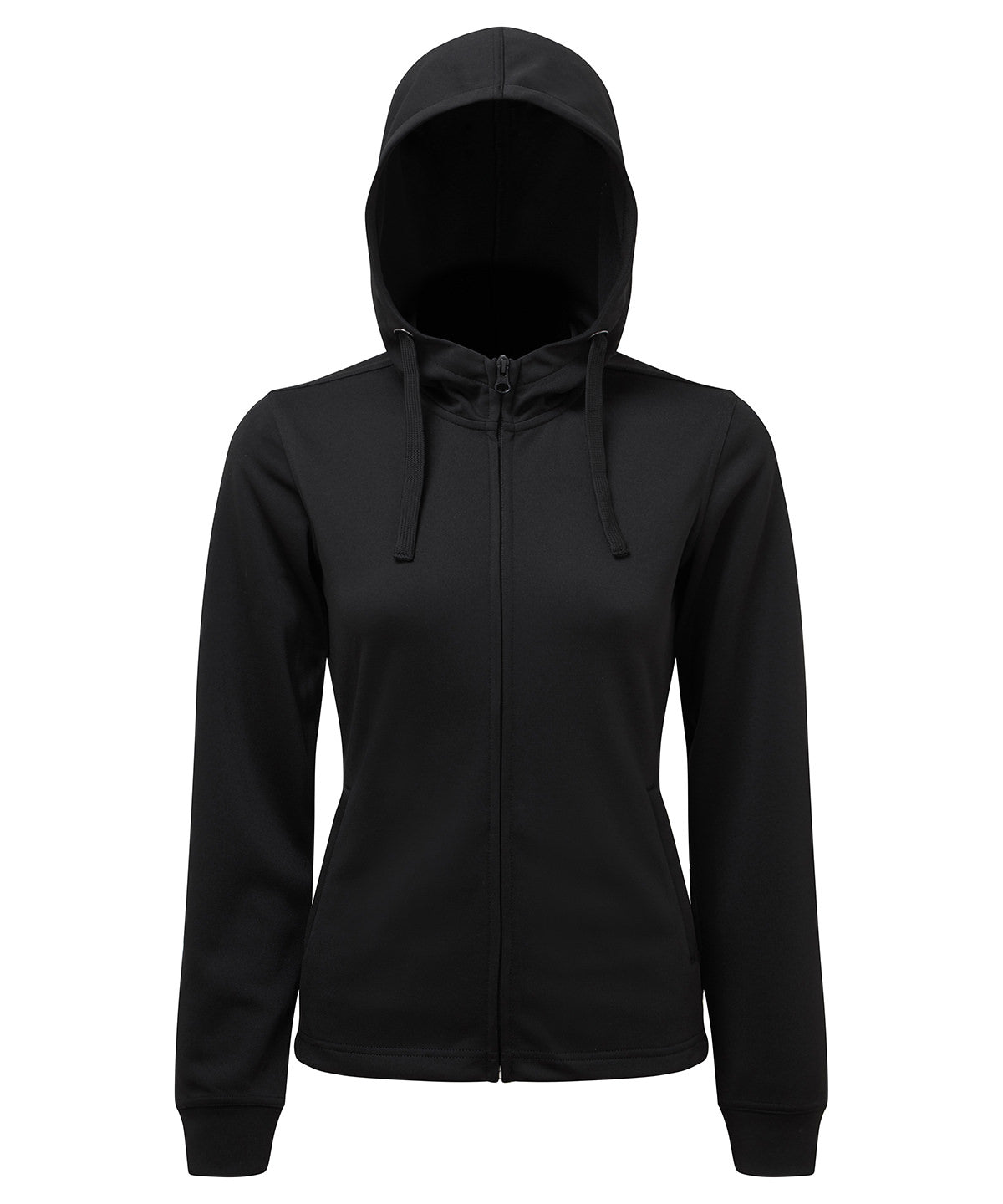 Womens TriDri® spun dyed full-zip hoodie | Black