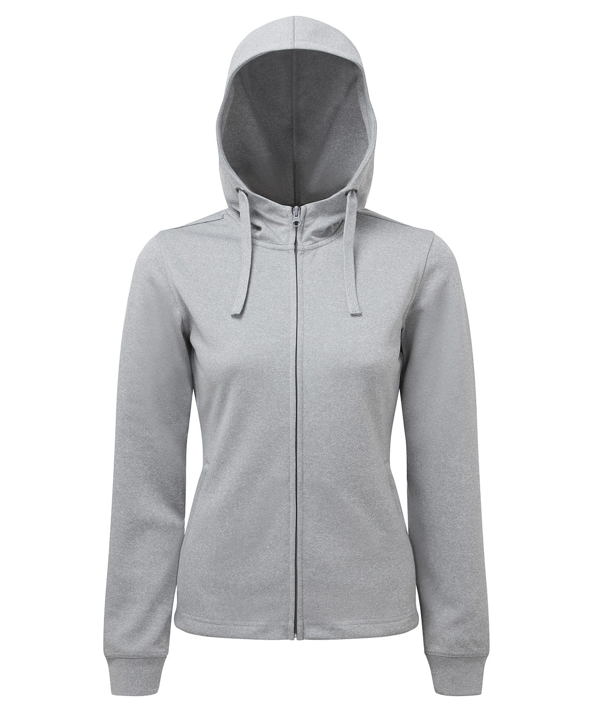 Womens TriDri® spun dyed full-zip hoodie | Grey Melange