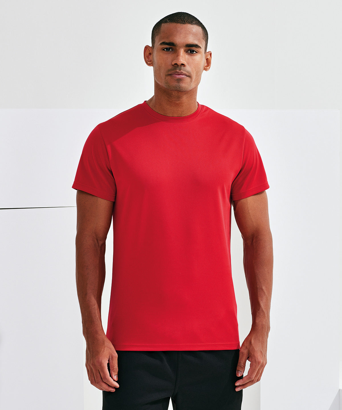 TriDri® Cationic recycled textured tee | black