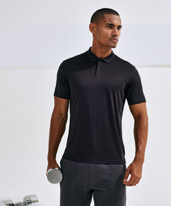 TriDri® Cationic recycled textured polo | black