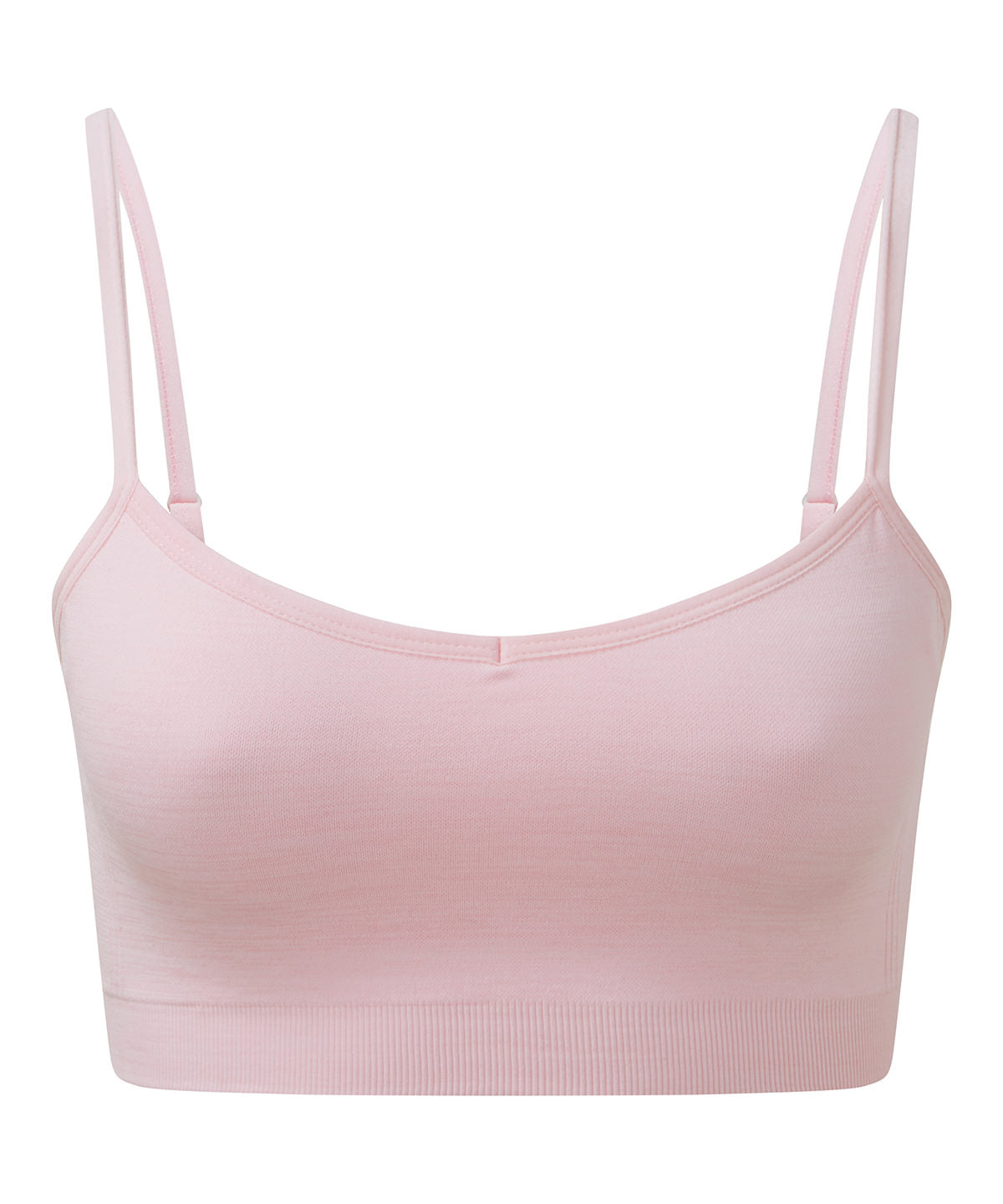 Womens TriDri® recycled seamless 3D fit multi-sport flex bra | light pink melange