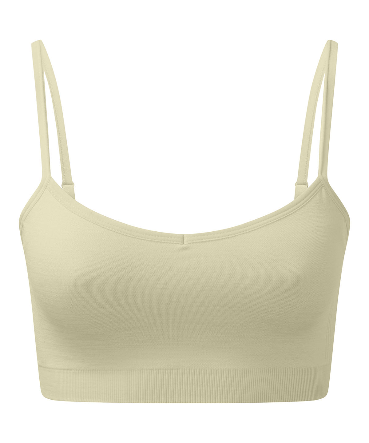 Womens TriDri® recycled seamless 3D fit multi-sport flex bra | sage green melange