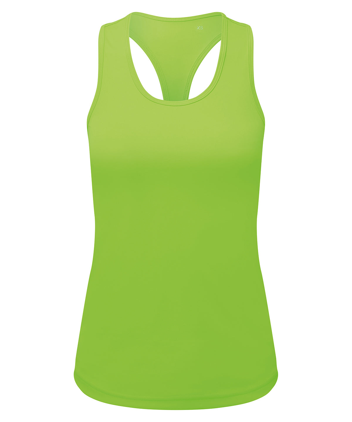 Womens TriDri® recycled performance slim racerback vest | lightning green