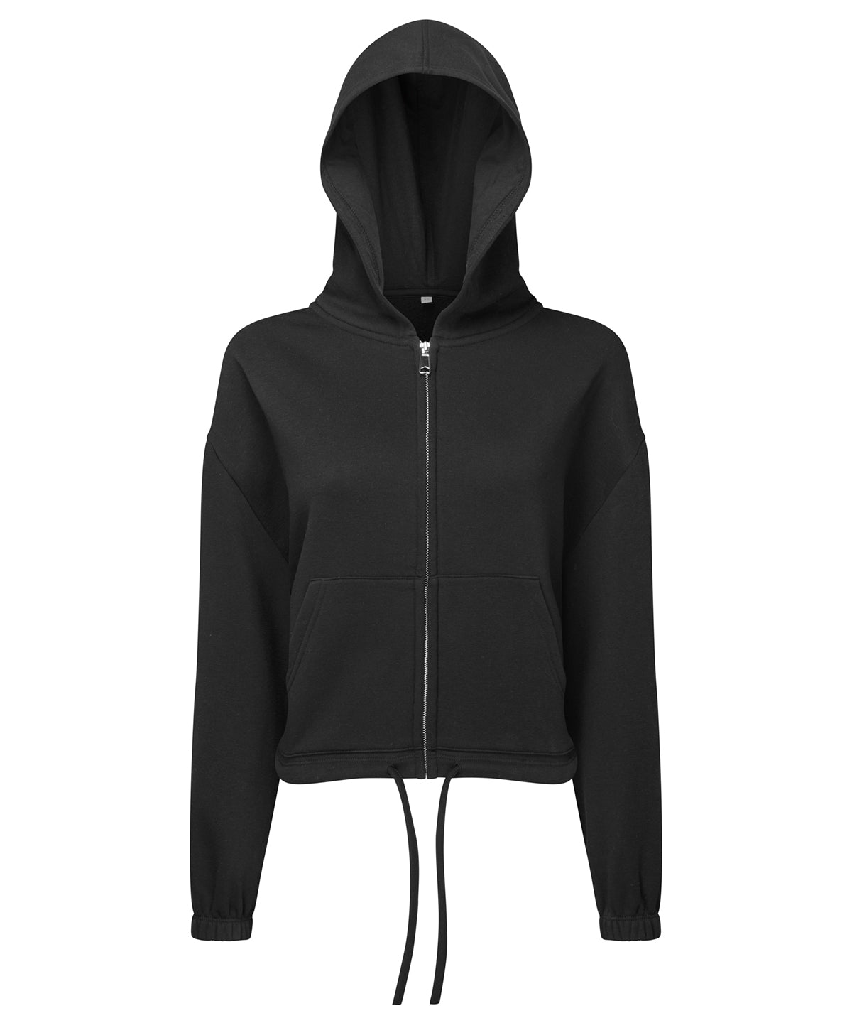 Womens TriDri® recycled drawstring full-zip hoodie | black