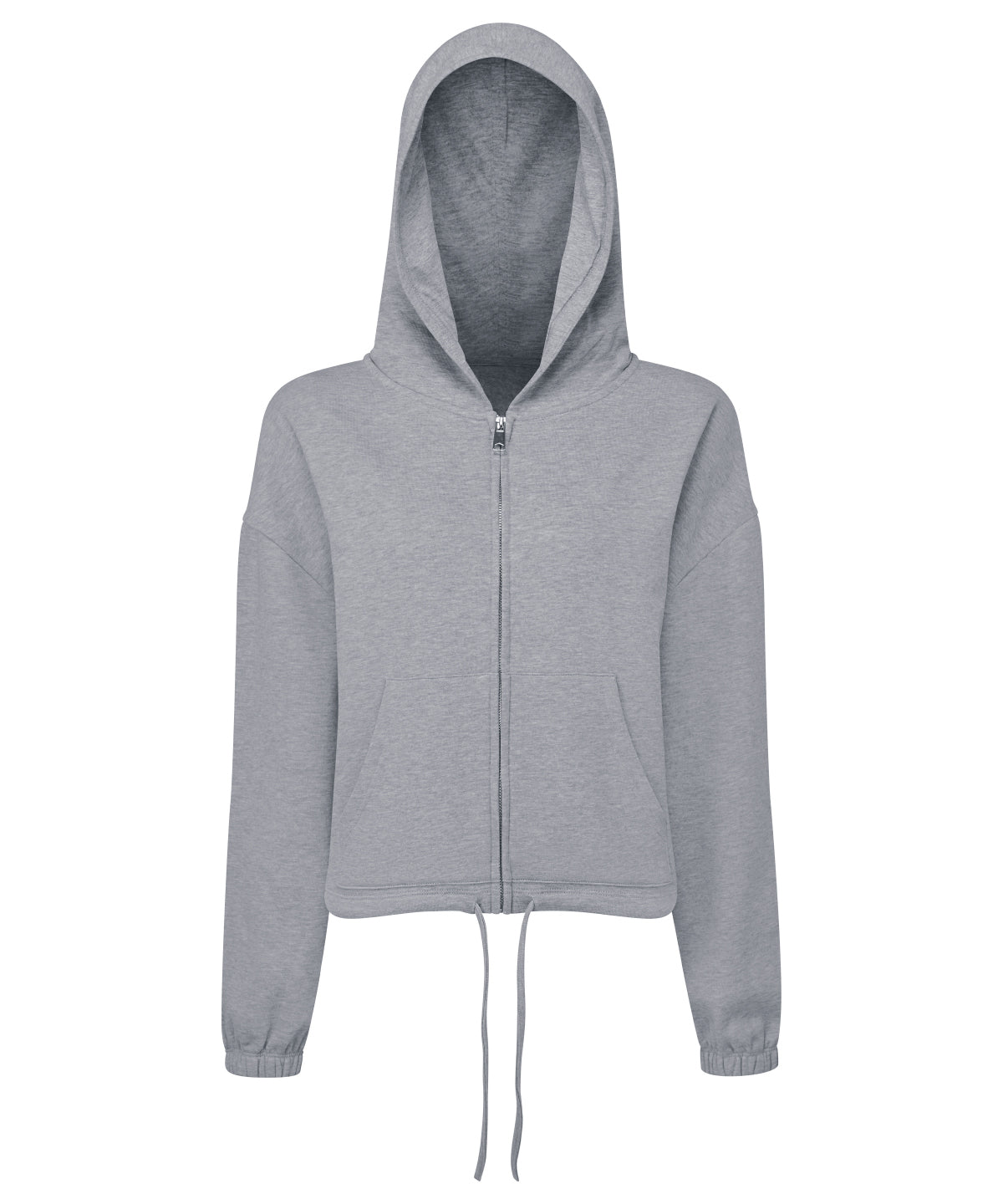 Womens TriDri® recycled drawstring full-zip hoodie | heather grey