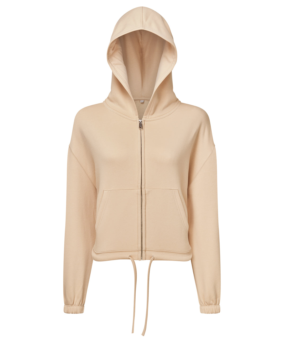 Womens TriDri® recycled drawstring full-zip hoodie | nude