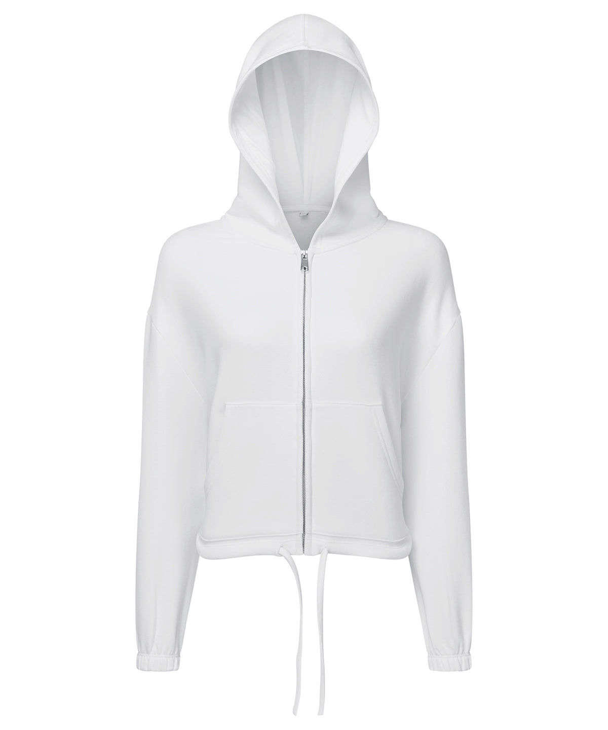 Womens TriDri® recycled drawstring full-zip hoodie | white