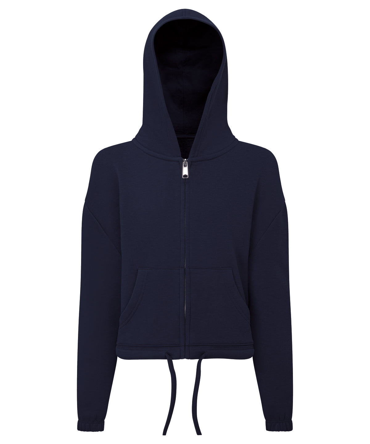 Kids TriDri® recycled cropped oversize full-zip hoodie | navy