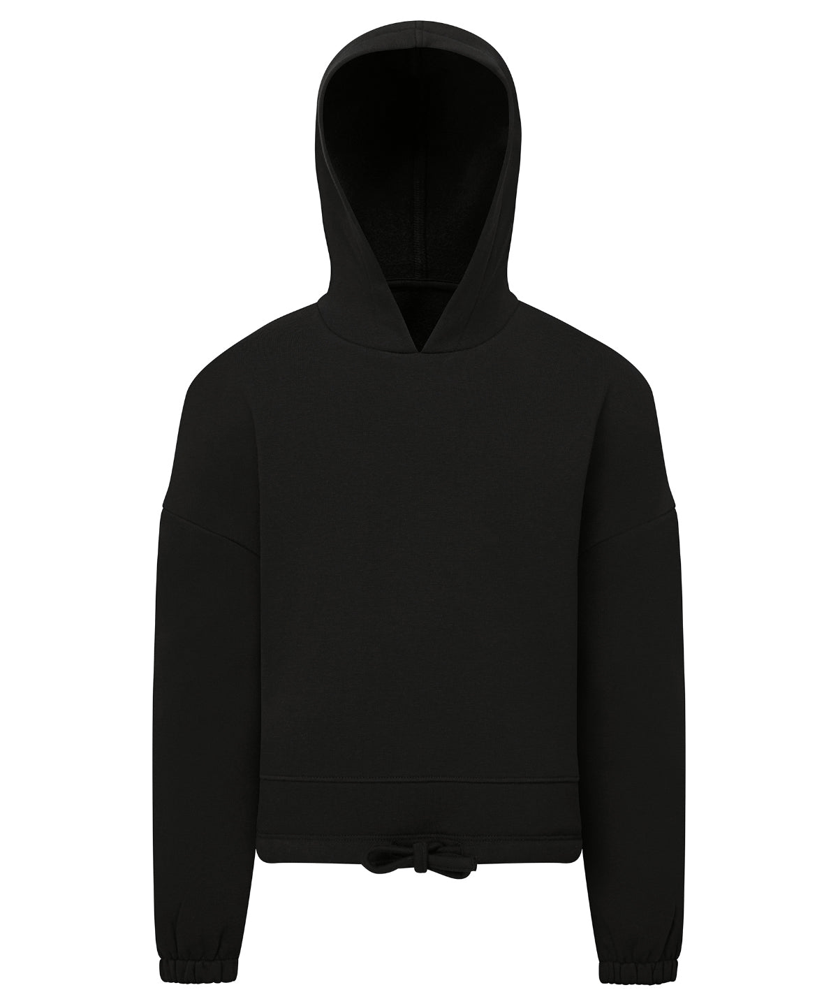 Kids TriDri® recycled cropped oversize hoodie | Black