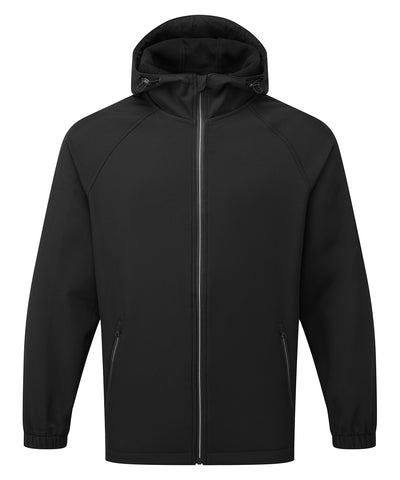 Hooded 2-layer softshell jacket | black