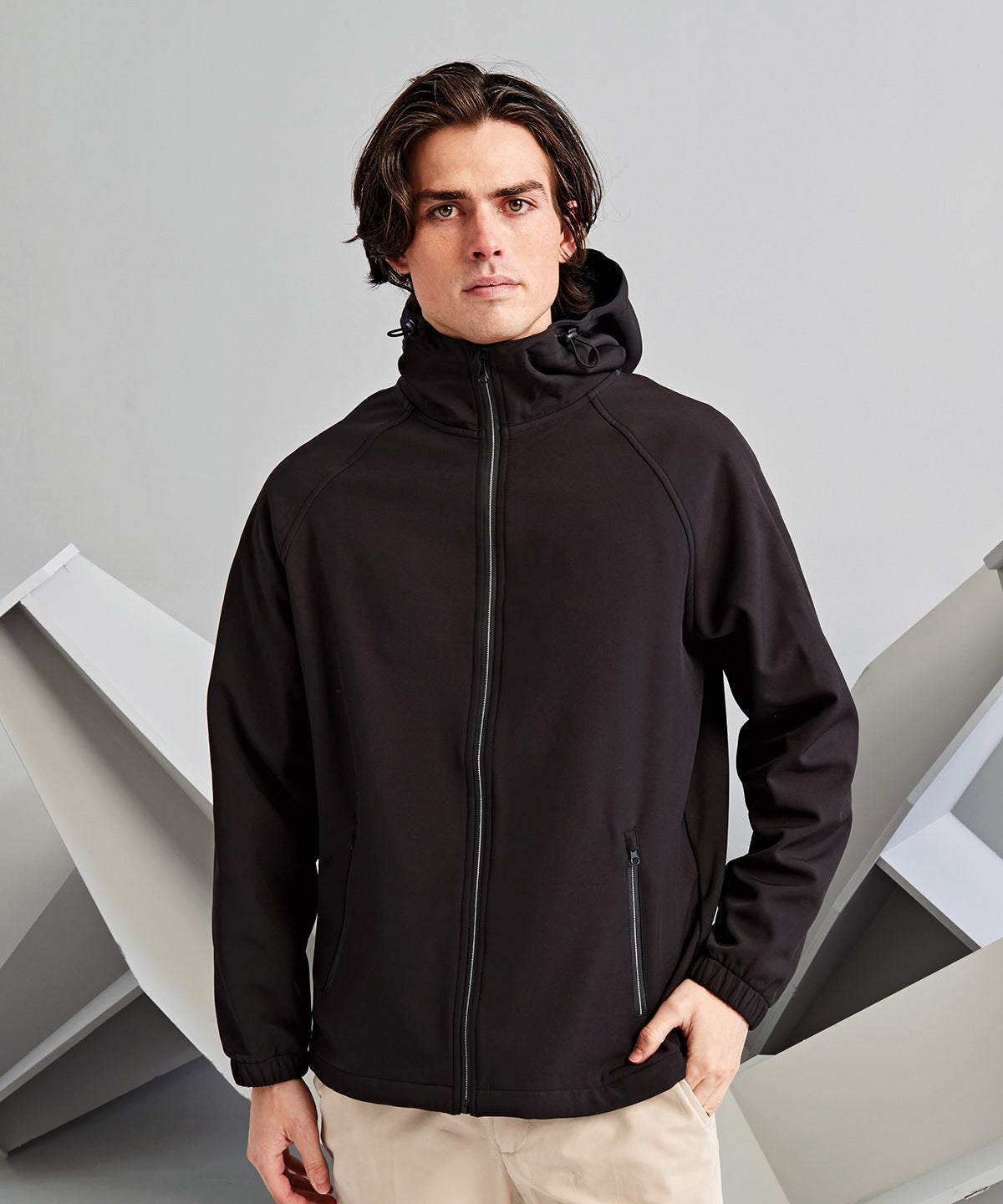 Hooded 2-layer softshell jacket | navy