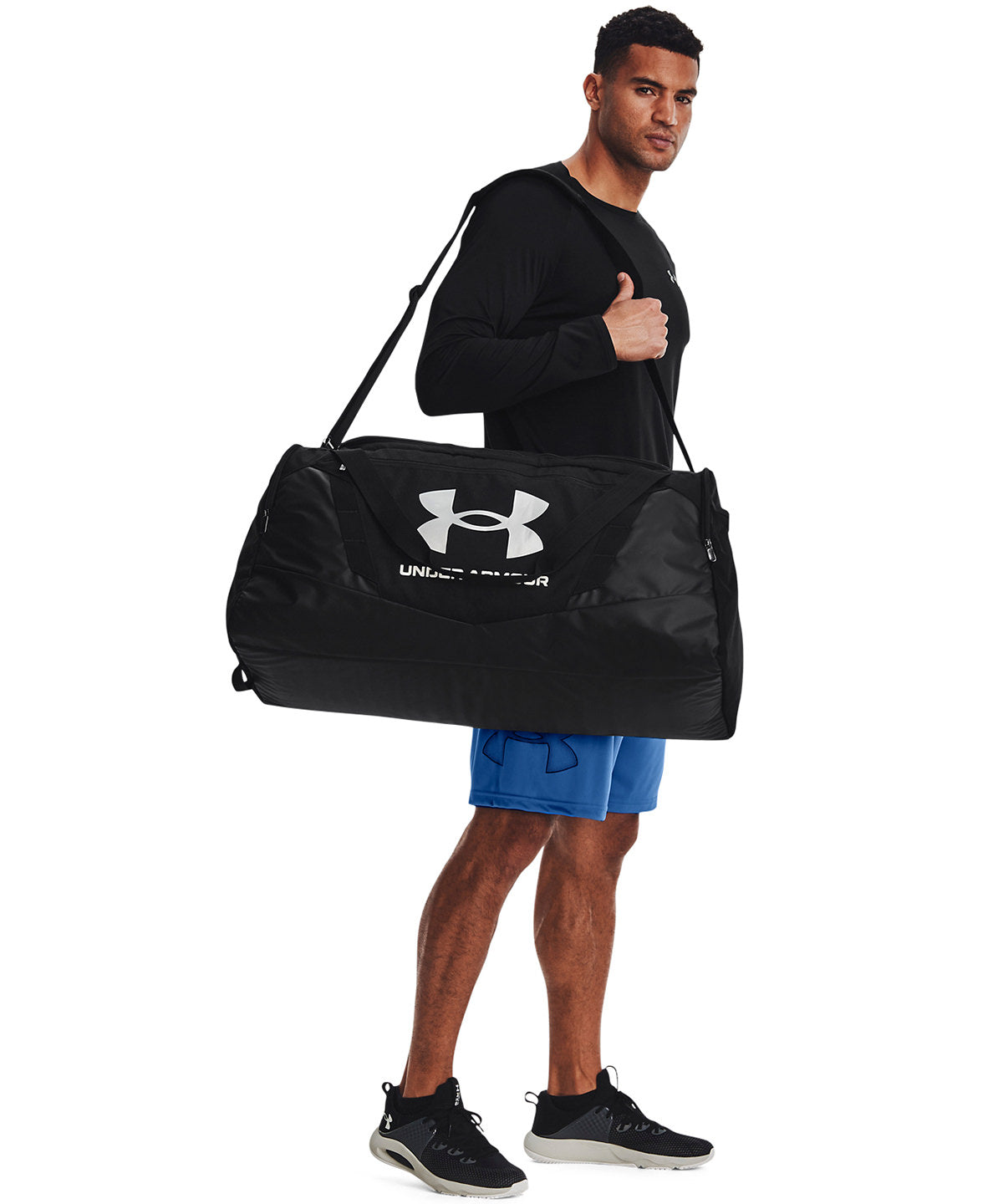 UA Undeniable 50 duffle large | black/black/metallic silver