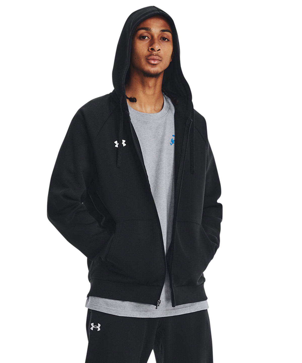 Rival fleece full-zip hoodie | black