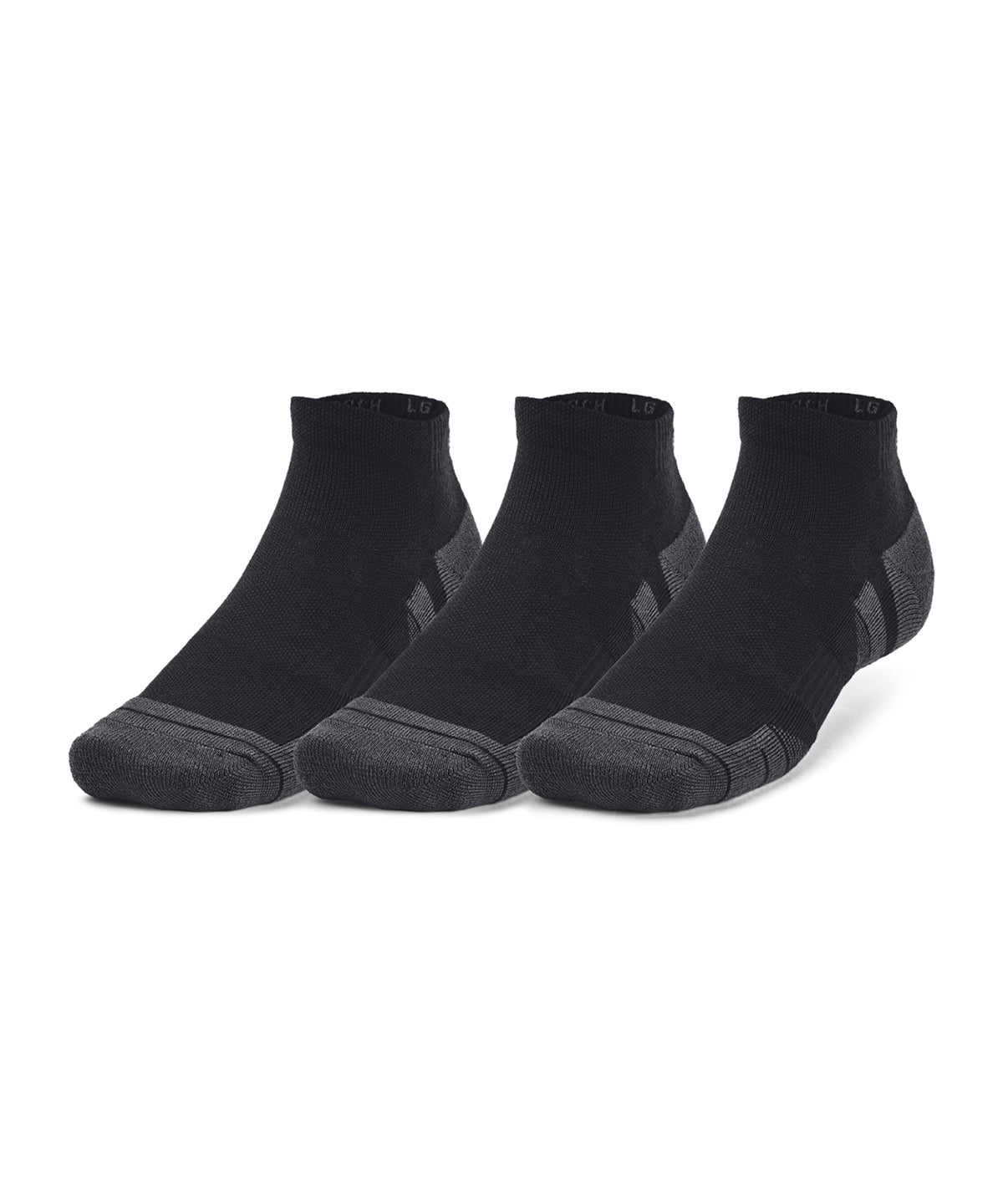 UA Performance tech 3-pack low cut socks | black