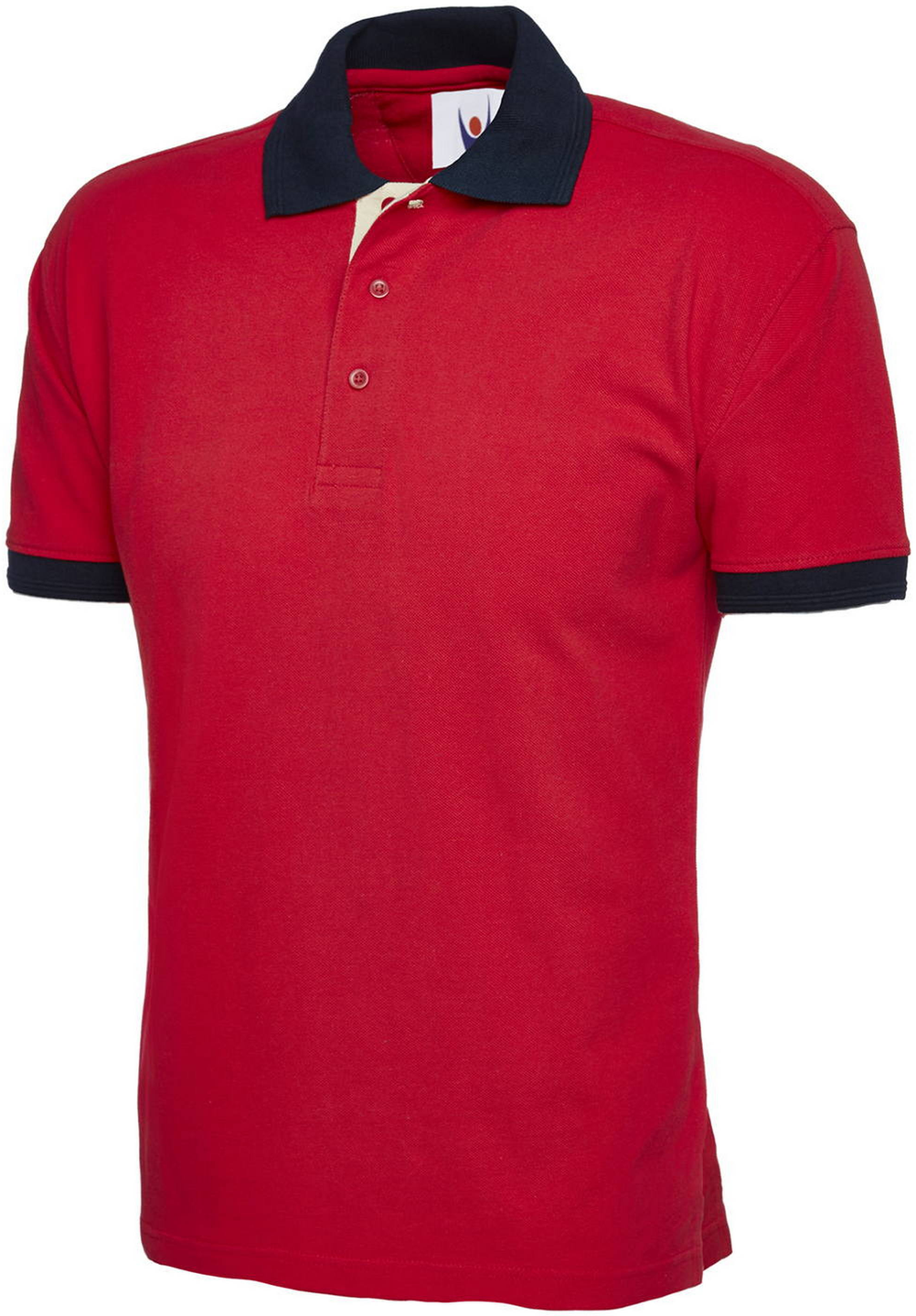 Contrast Poloshirt | Red