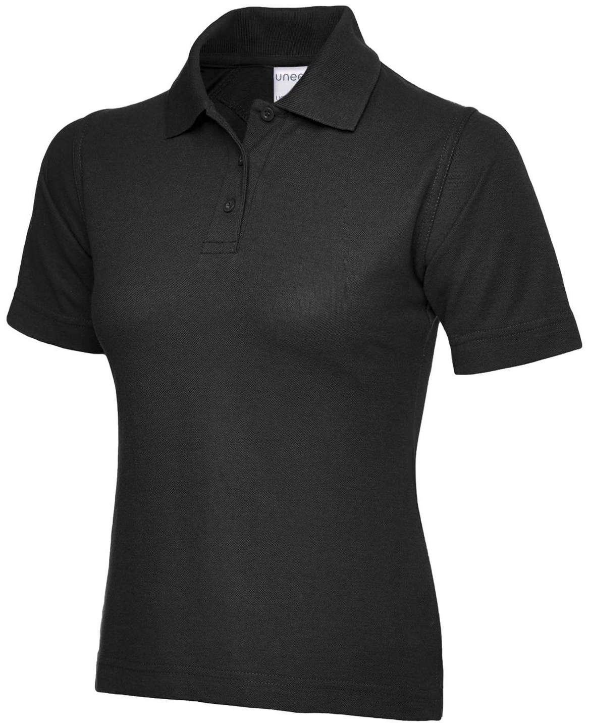 Ladies Active Cotton Poloshirt | Black
