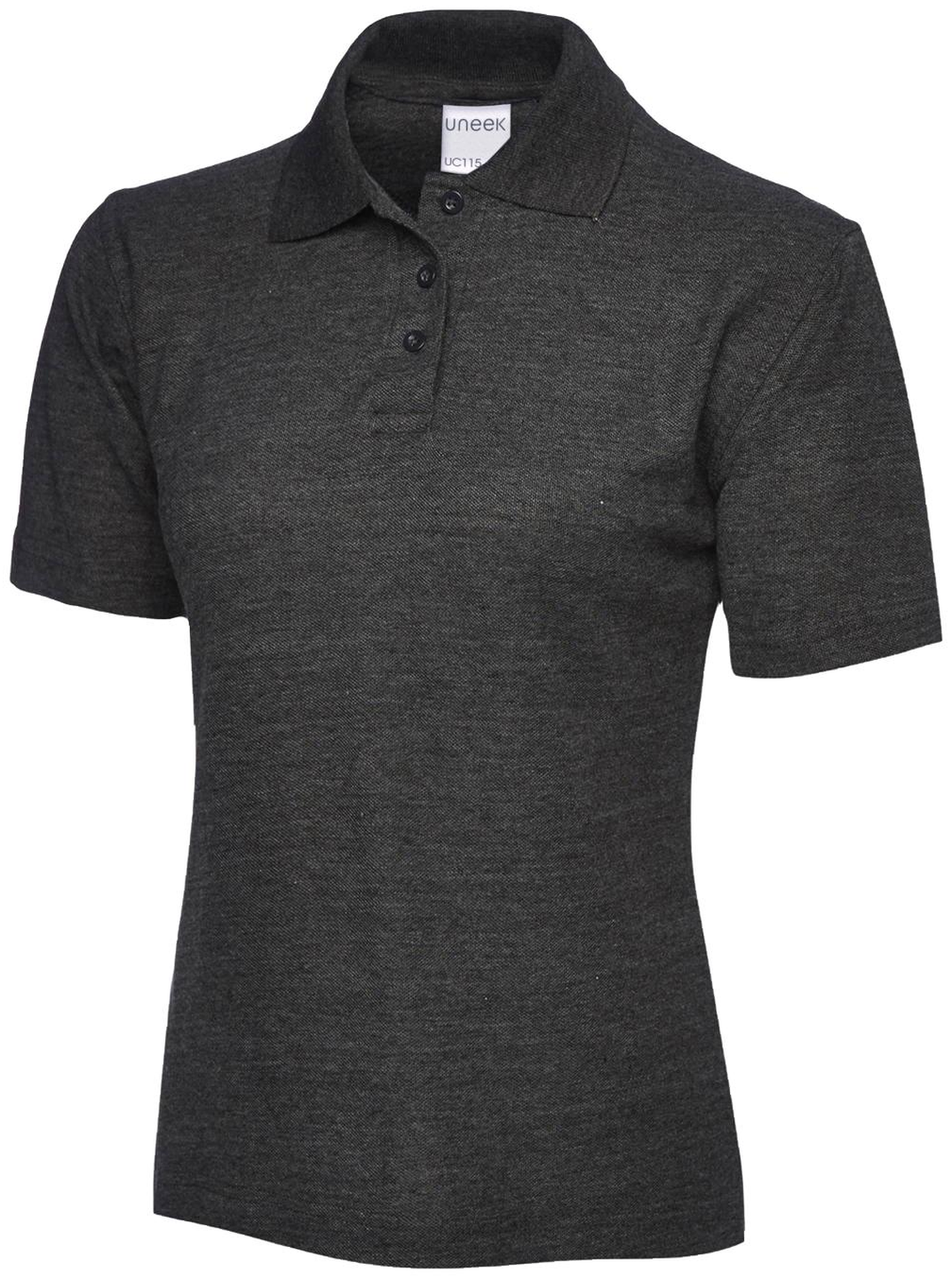 Ladies Active Cotton Poloshirt | Charcoal