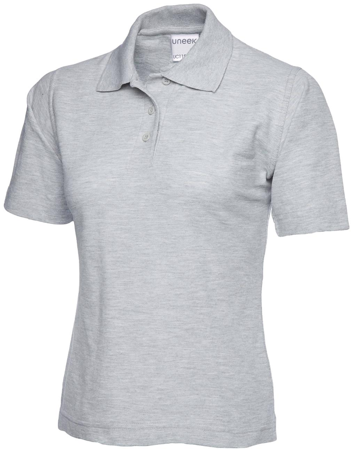 Ladies Active Cotton Poloshirt | Heather Grey