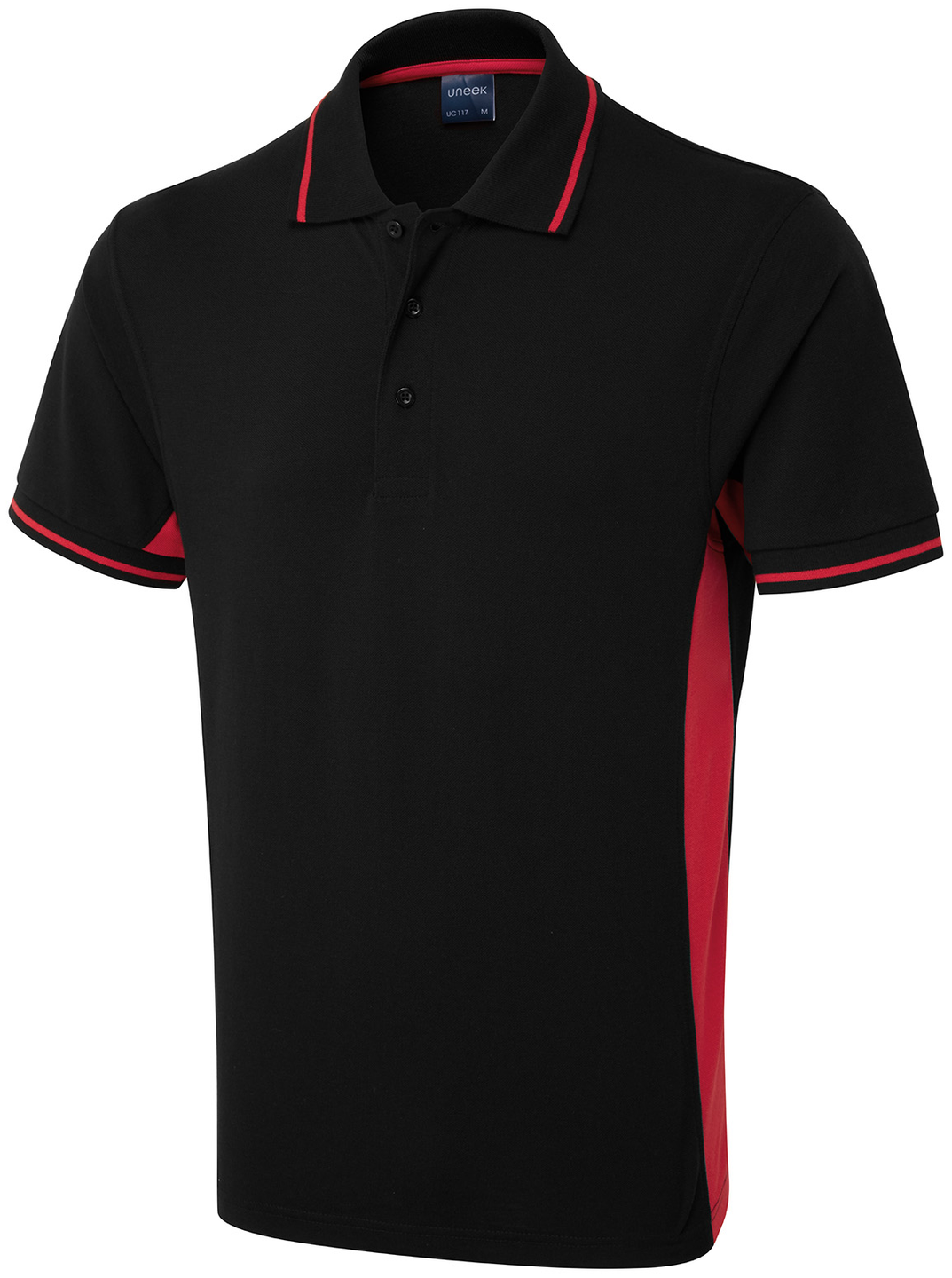 Two Tone Polo Shirt | Black/Red
