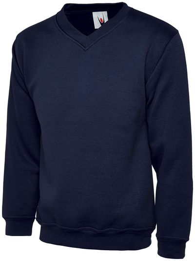 Classic V-Neck Sweatshirt | Navy