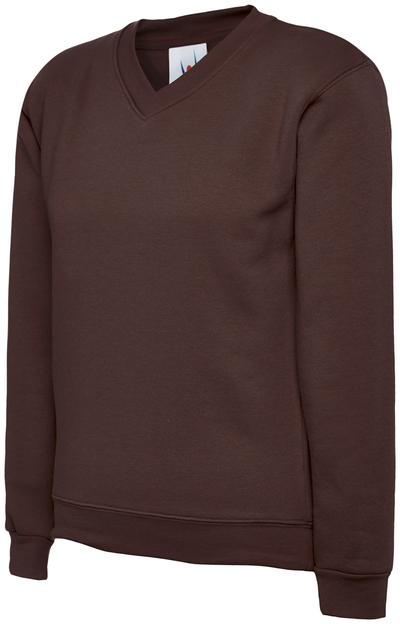 Childrens Classic V-Neck Sweatshirt | Brown