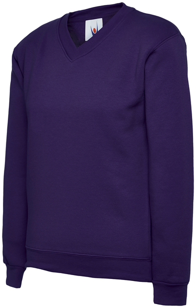 Childrens Classic V-Neck Sweatshirt | Purple
