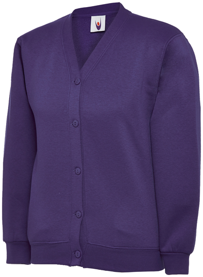 Childrens Classic Cardigan | Purple