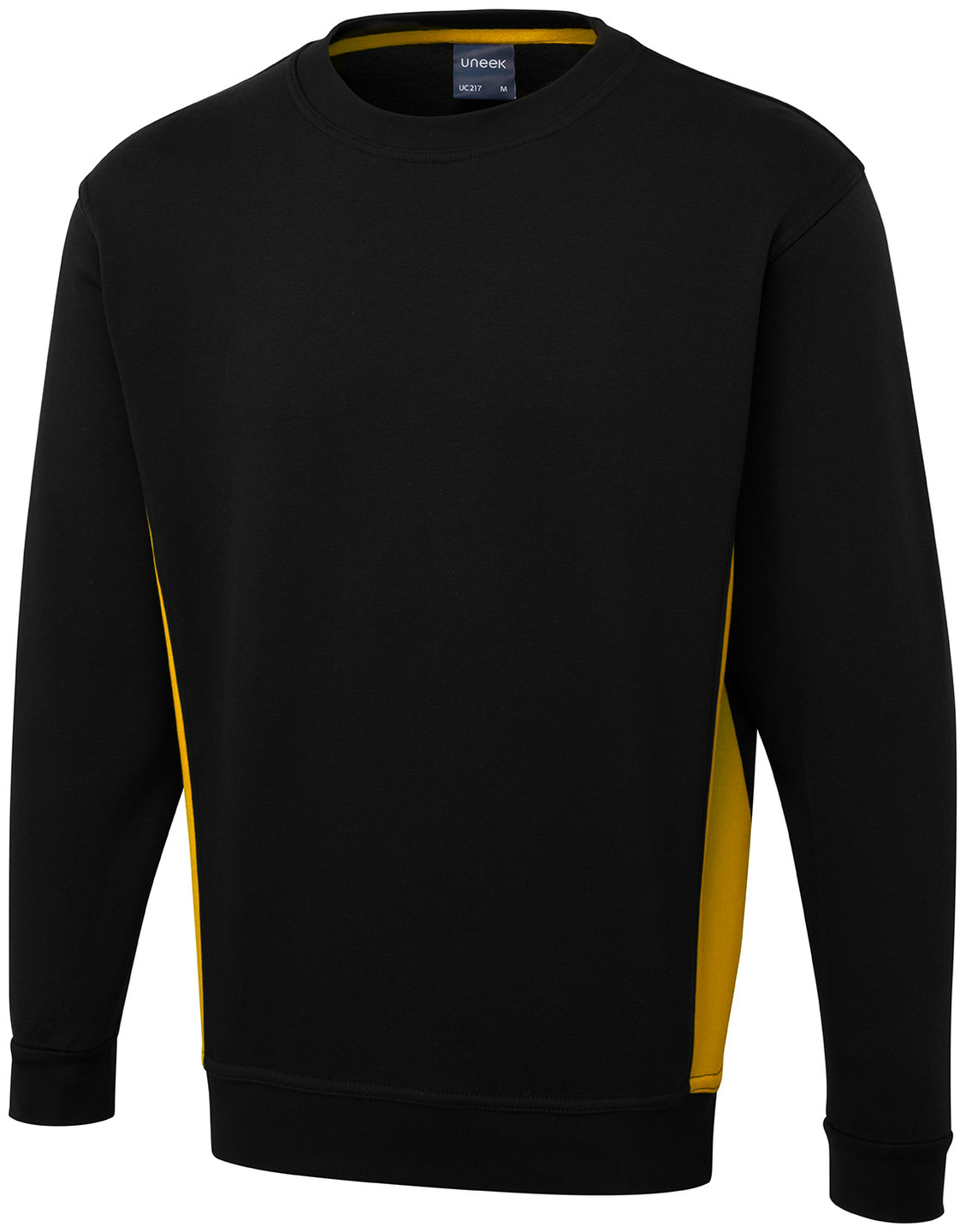 Two Tone Crew New Sweatshirt | Black/Yellow