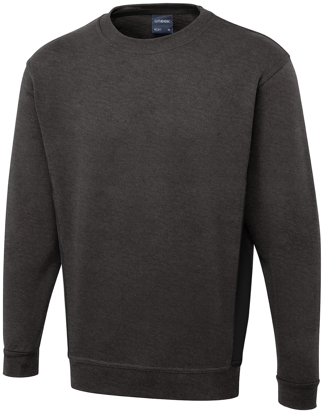 Two Tone Crew New Sweatshirt | Charcoal/Black