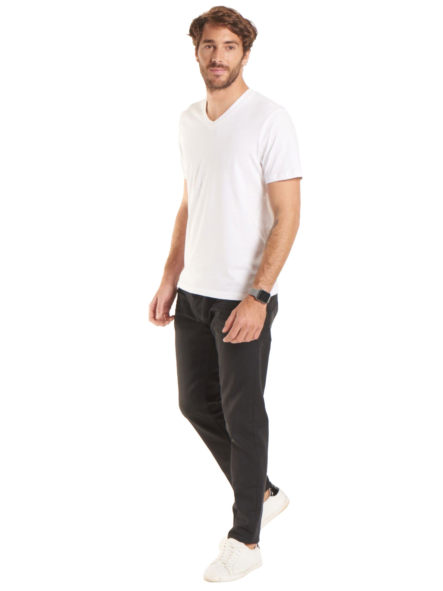 Classic V Neck T-shirt | Navy