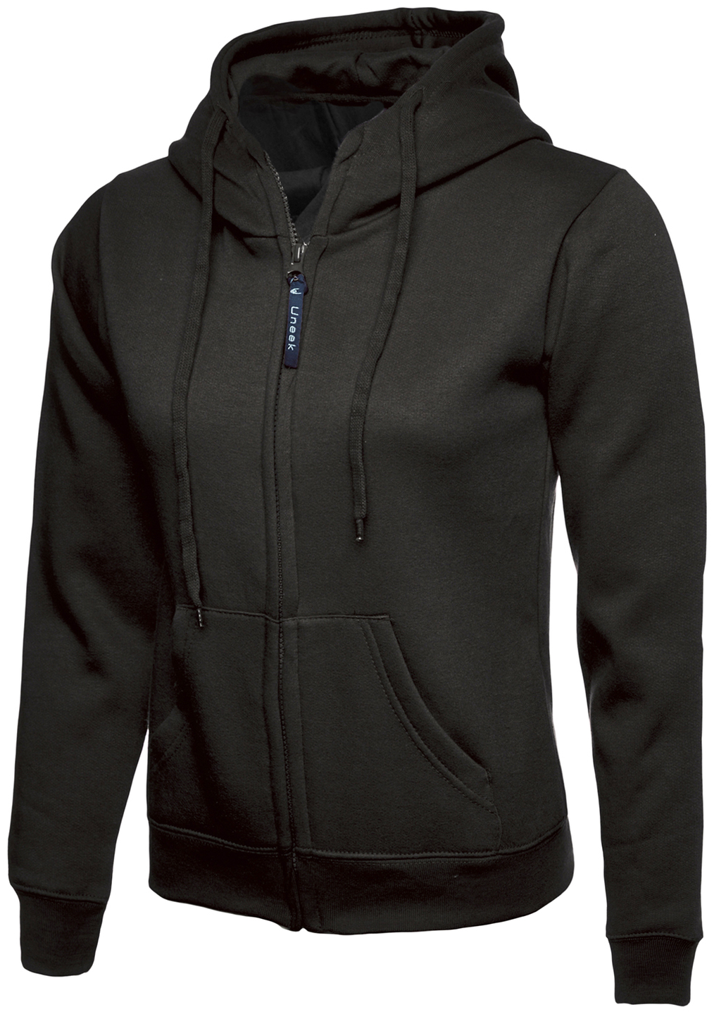 Ladies Classic Full Zip Hooded Sweatshirt | Black