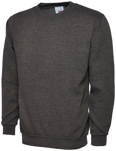Ladies Deluxe Crew Neck Sweatshirt | Charcoal