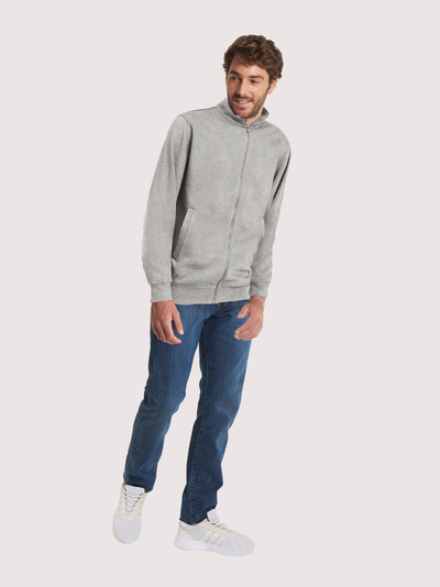 Deluxe Unisex Sweat Jacket | Heather Grey